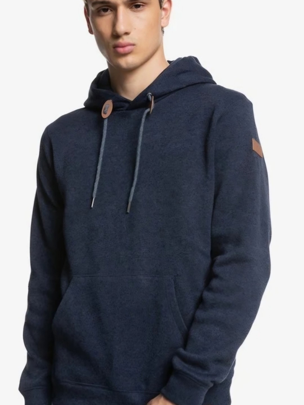 Quiksilver DARK Navy Pullover Hoodie with Drawstring Slim Fit XXL Like NEW